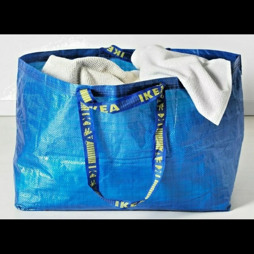 1 ikea blue frakta bag shopping 🛍 storage sturdy for carrying Christmas gifts